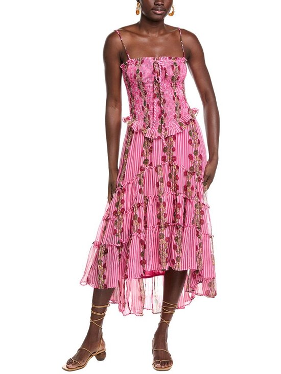 Free People Dresses & Skirts - NEW NWT Free People Alejandra Pink Floral Garden Party Midi Dress